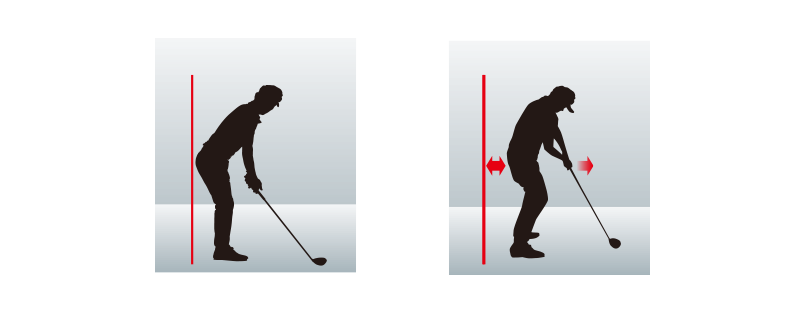 インパクトでお尻が前に出る